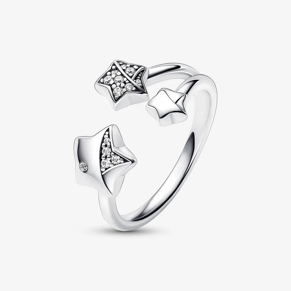 Silver Wish Sparkling Stars Ring
