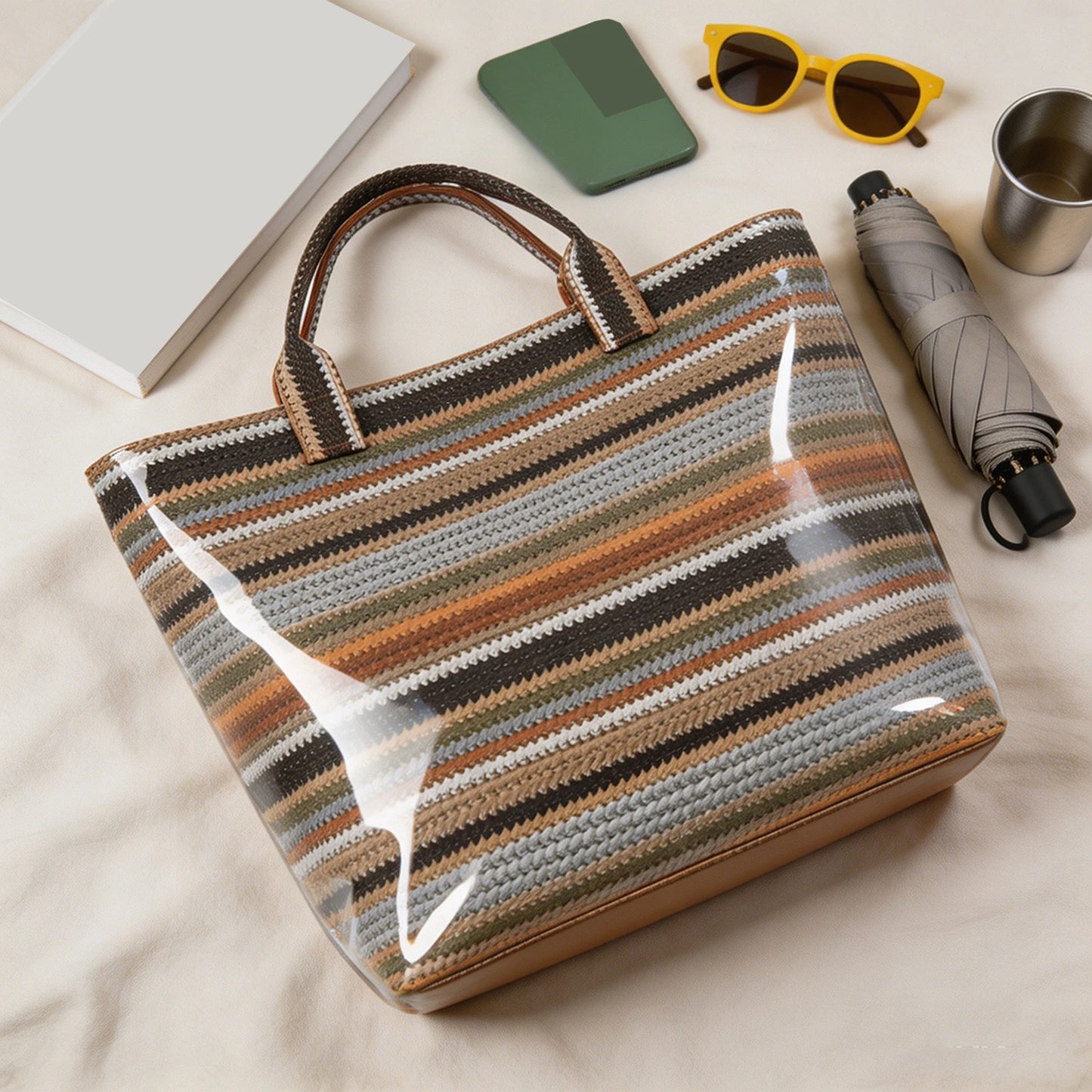 Ριγέ Beach Tote Bag