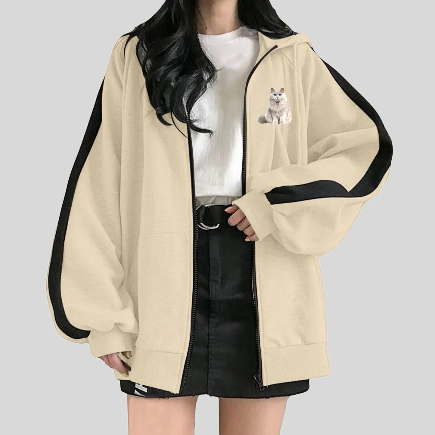 Zipper Hooded Jacket