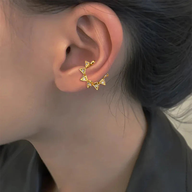 Minimal No Piercing Ear Cuff – Chain Drop Earcuff