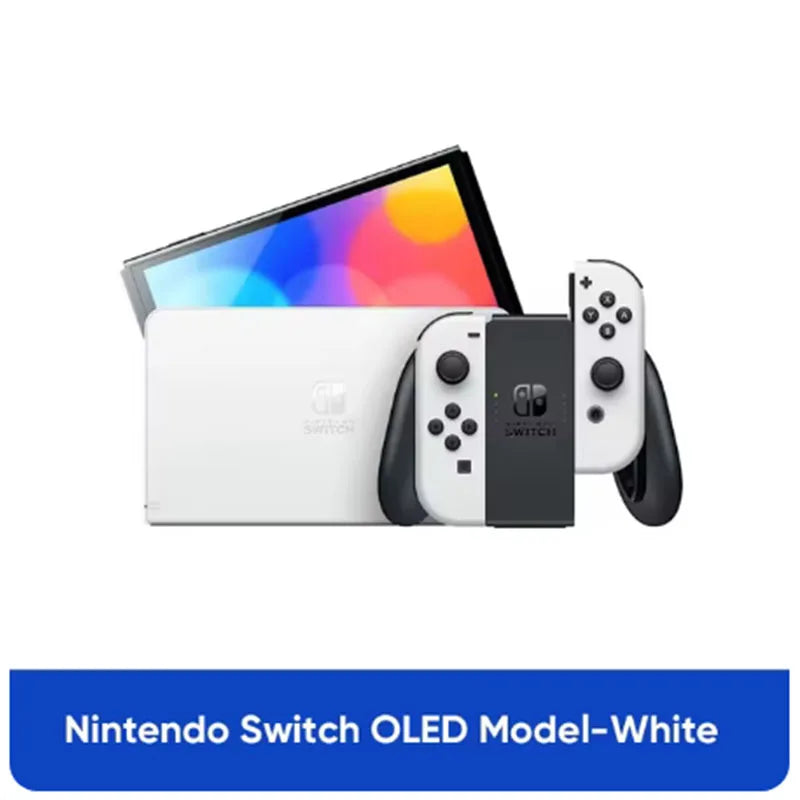 HK version Nintendo Switch OLED Video Game White or Neon (64GB) 7‘’ OLED display Enhanced audio Wired LAN port
