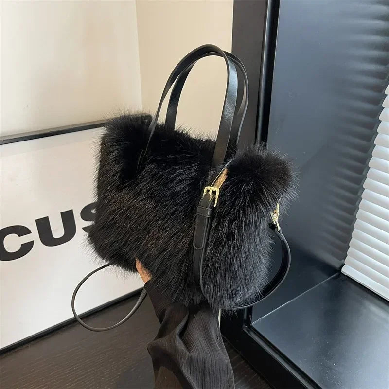 High Quality Faux Fur Handbag