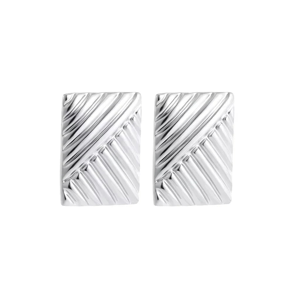 Trendy Stainless Steel Multilayer Circle Twist Knot Earrings