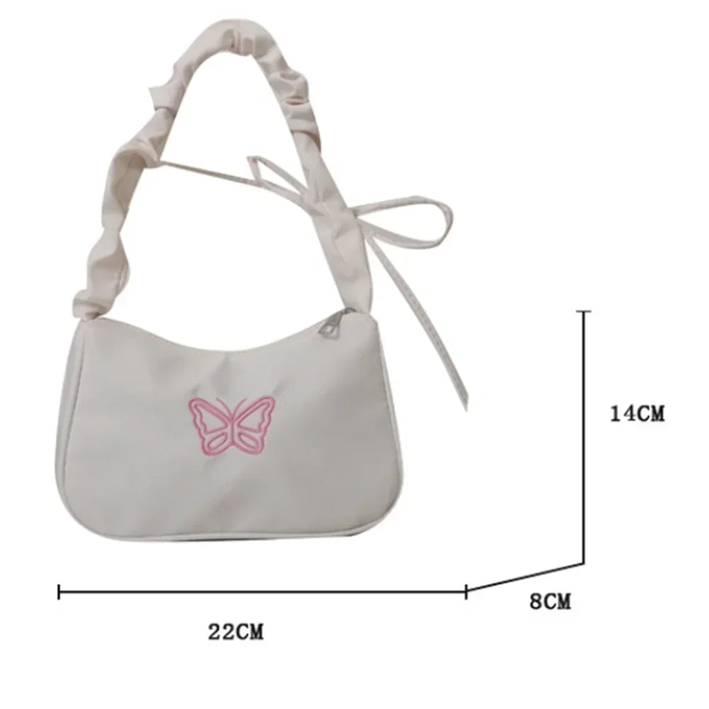 Y2K Shoulder Bag με Πεταλούδα