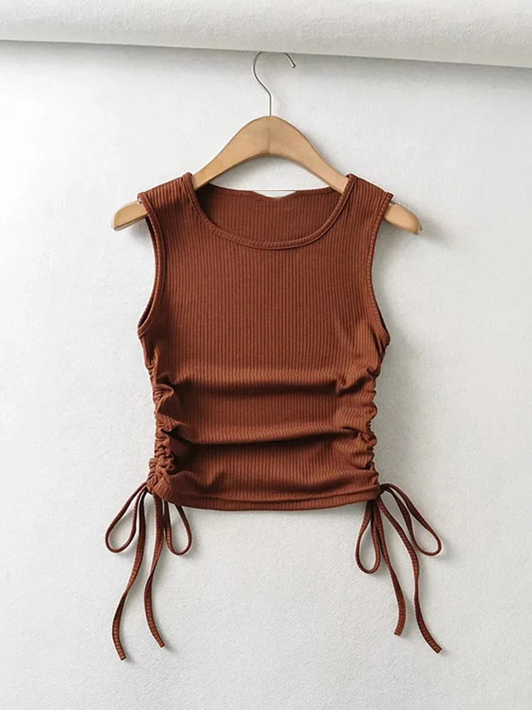 SIDE TIE CROP TOP ✨