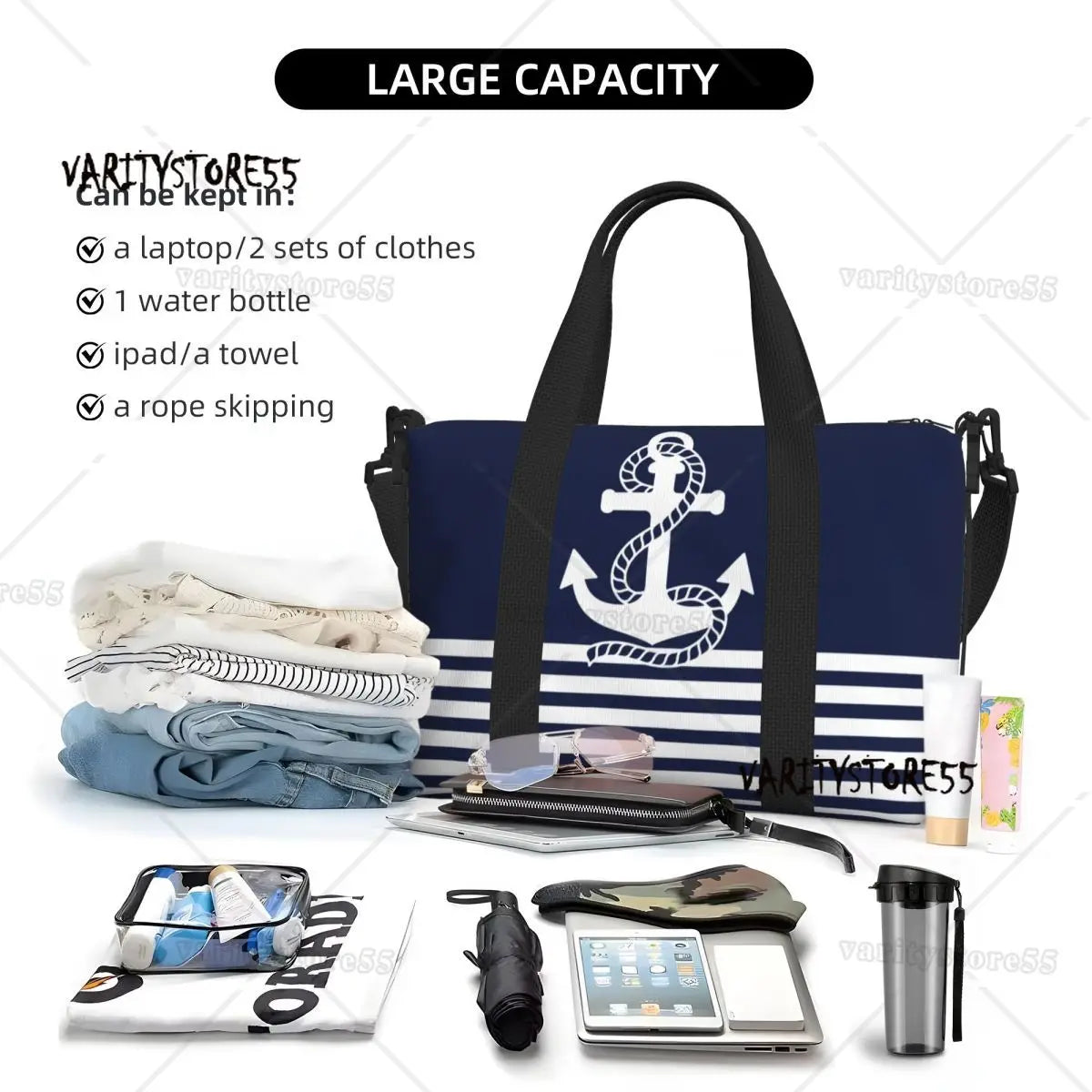 Nautical Beach Tote Bag