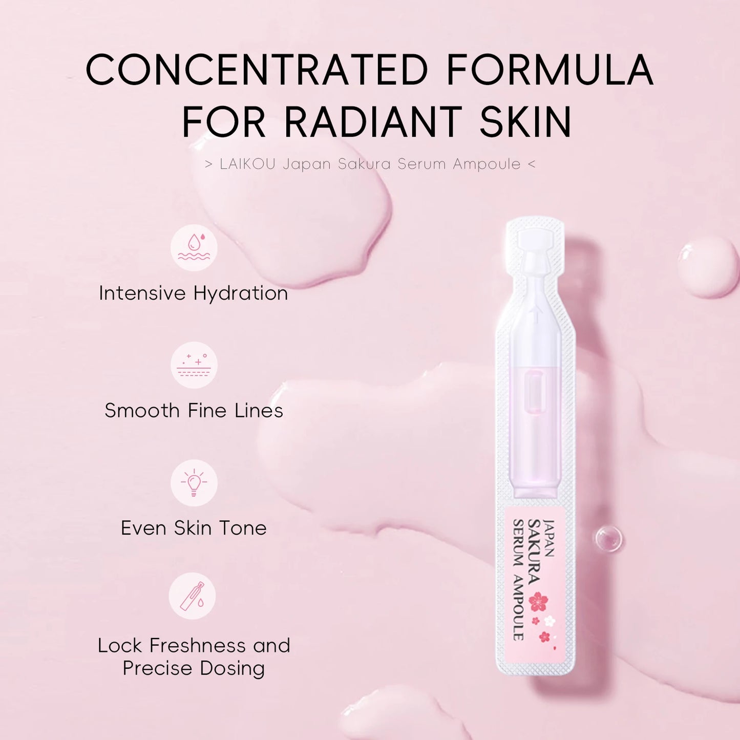 Japan Sakura Serum Ampoule – Ορός Λάμψης & Ενυδάτωσης με Άνθη Κερασιάς