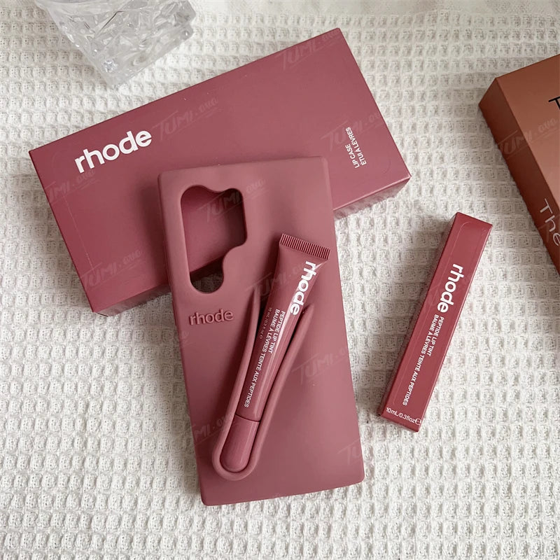 Original Rhode Lipstick Phone Case For Samsung Galaxy A55 A35 A16 A25 A15 A05S  With Lipgloss Box Cover