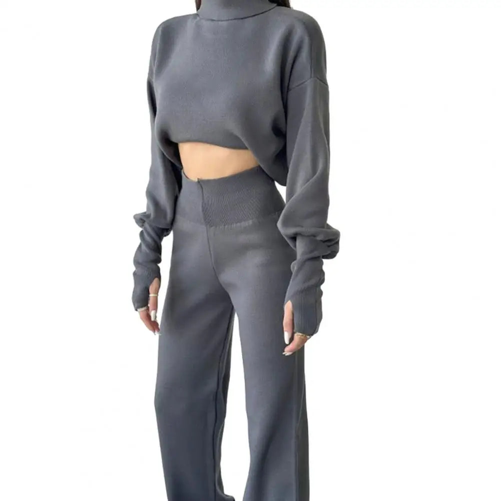 ΣΕΤ CROPPED TOP LONG SLEEVE+PANTS