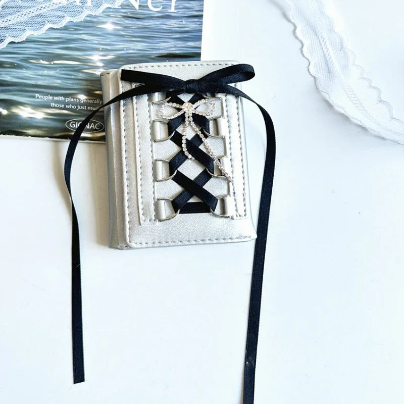 Fashion Ribbon Decoration Small Bag