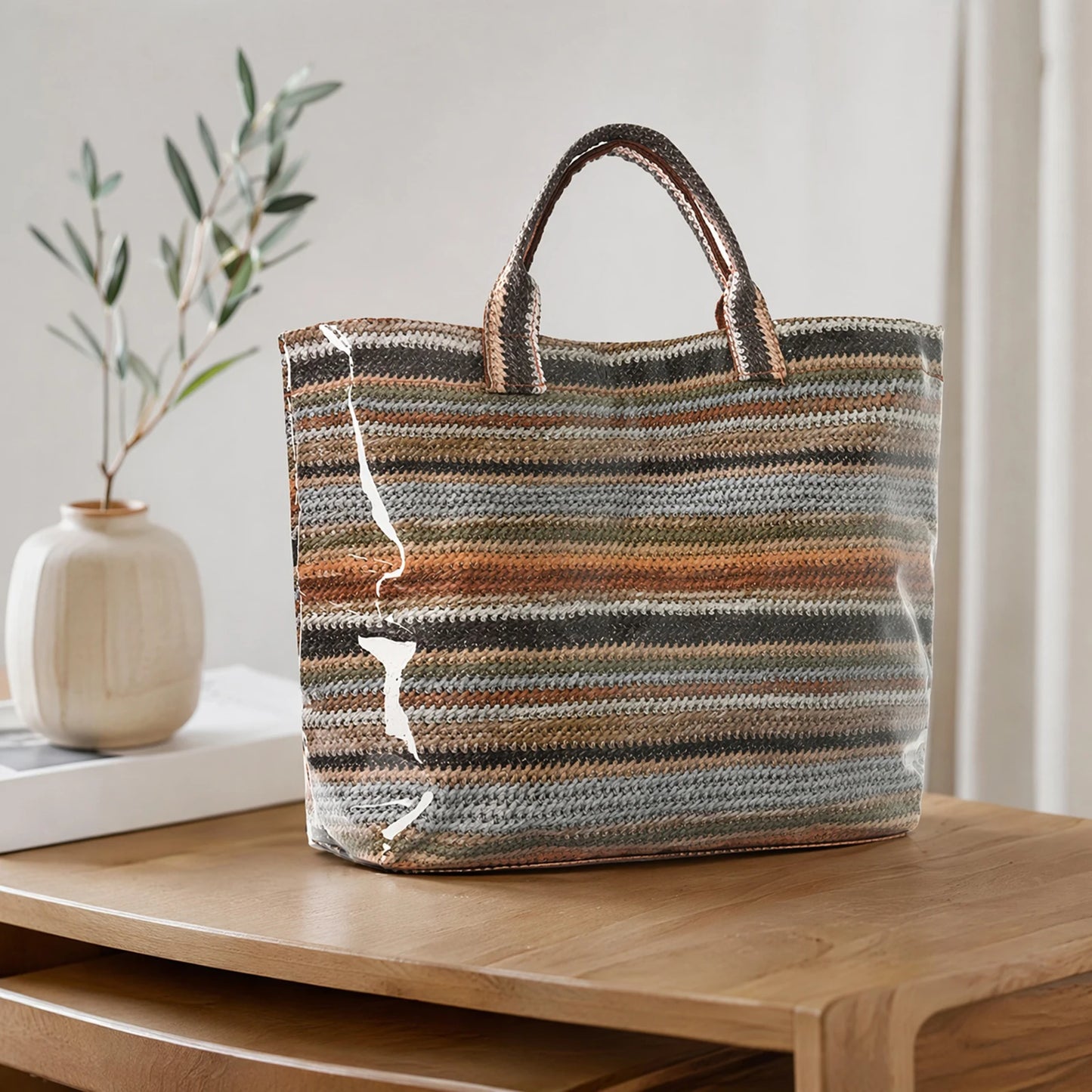 Ριγέ Beach Tote Bag