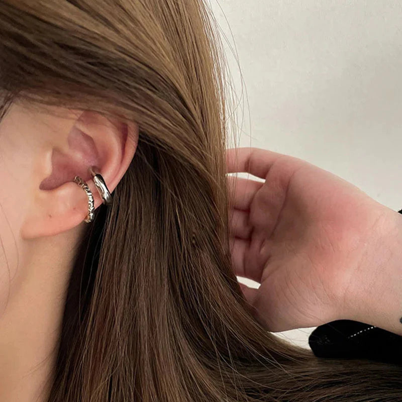 Punk Geometric Ear Cuff Earrings | Non-Piercing | BestOfVibe