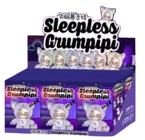 LABUBU Sleep Grumpipi Series Vinyl Face Doll Blind Box rendy Macaro