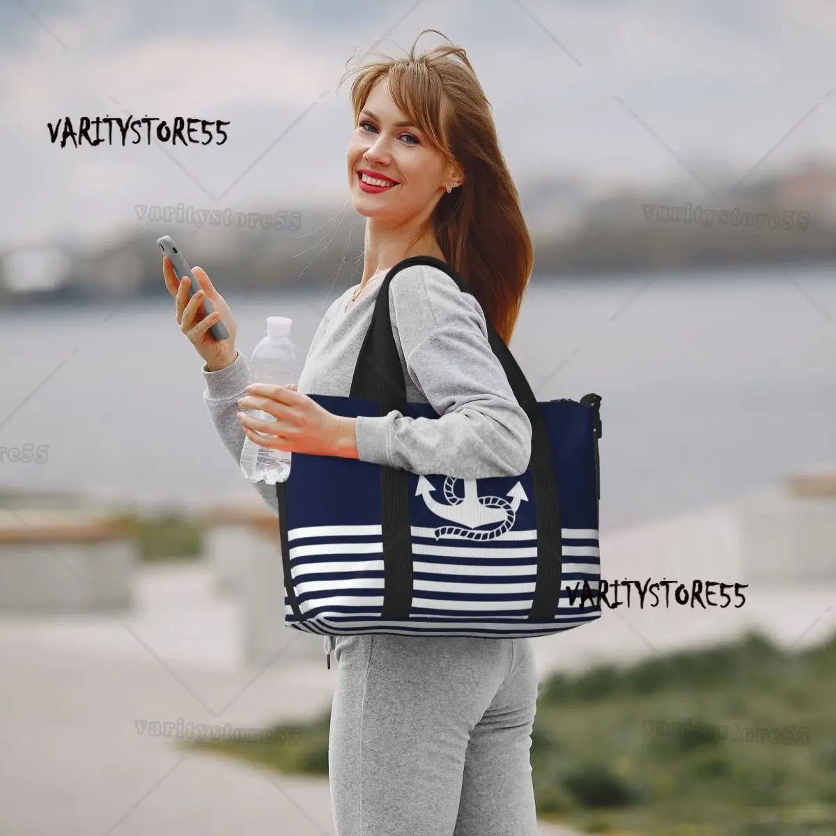Nautical Beach Tote Bag