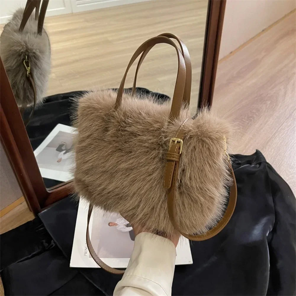 High Quality Faux Fur Handbag