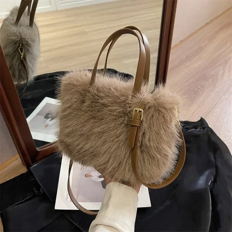 High Quality Faux Fur Handbag