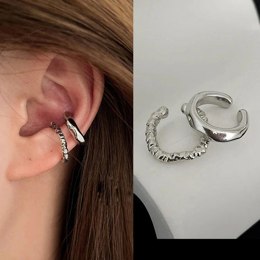 Punk Geometric Ear Cuff Earrings | Non-Piercing | BestOfVibe