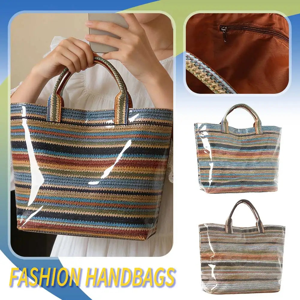 Ριγέ Beach Tote Bag