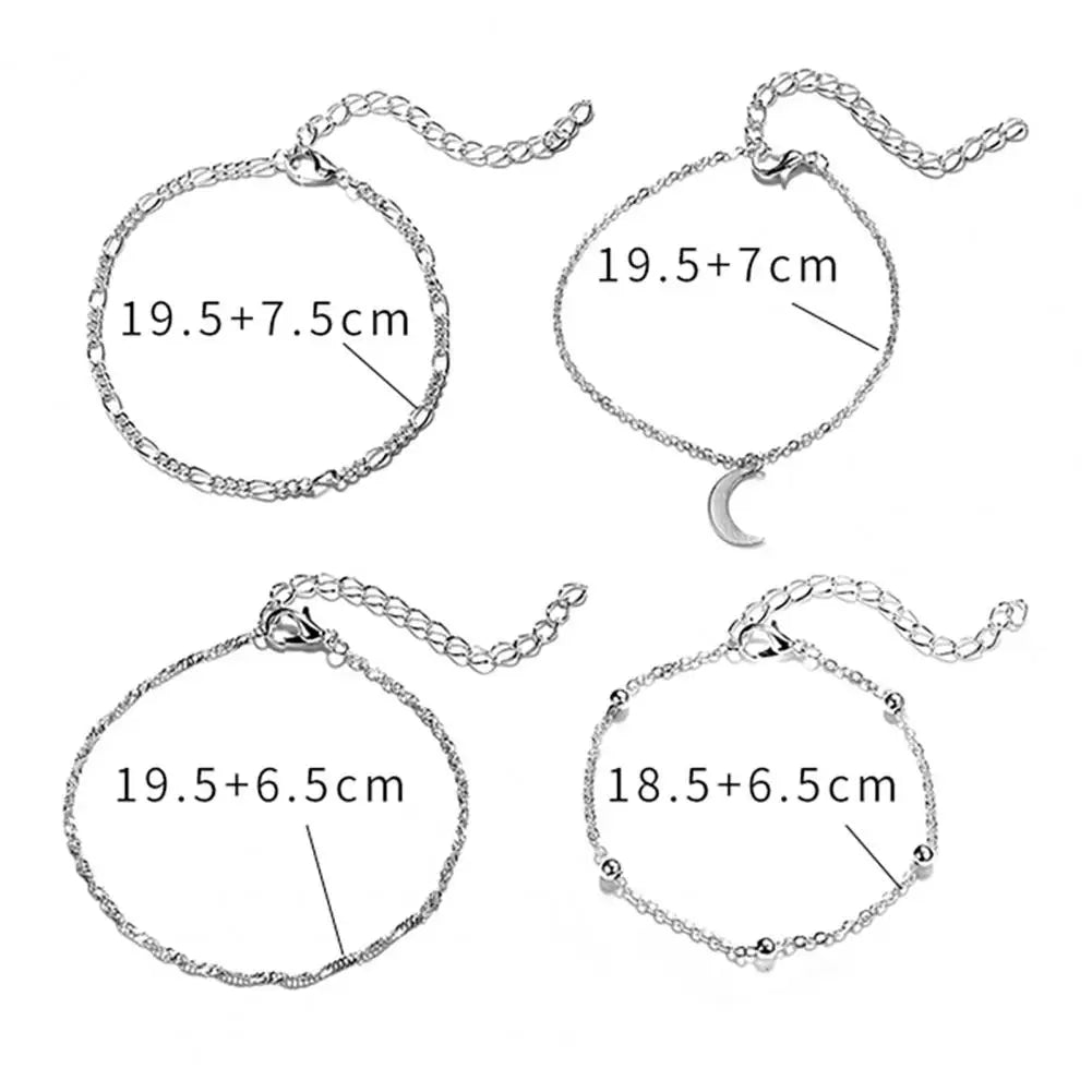 4Pcs  Ankle Bracelet