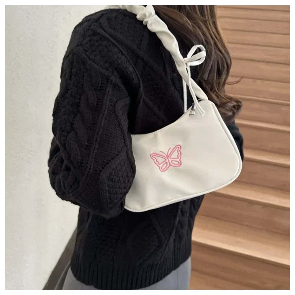 Y2K Shoulder Bag με Πεταλούδα