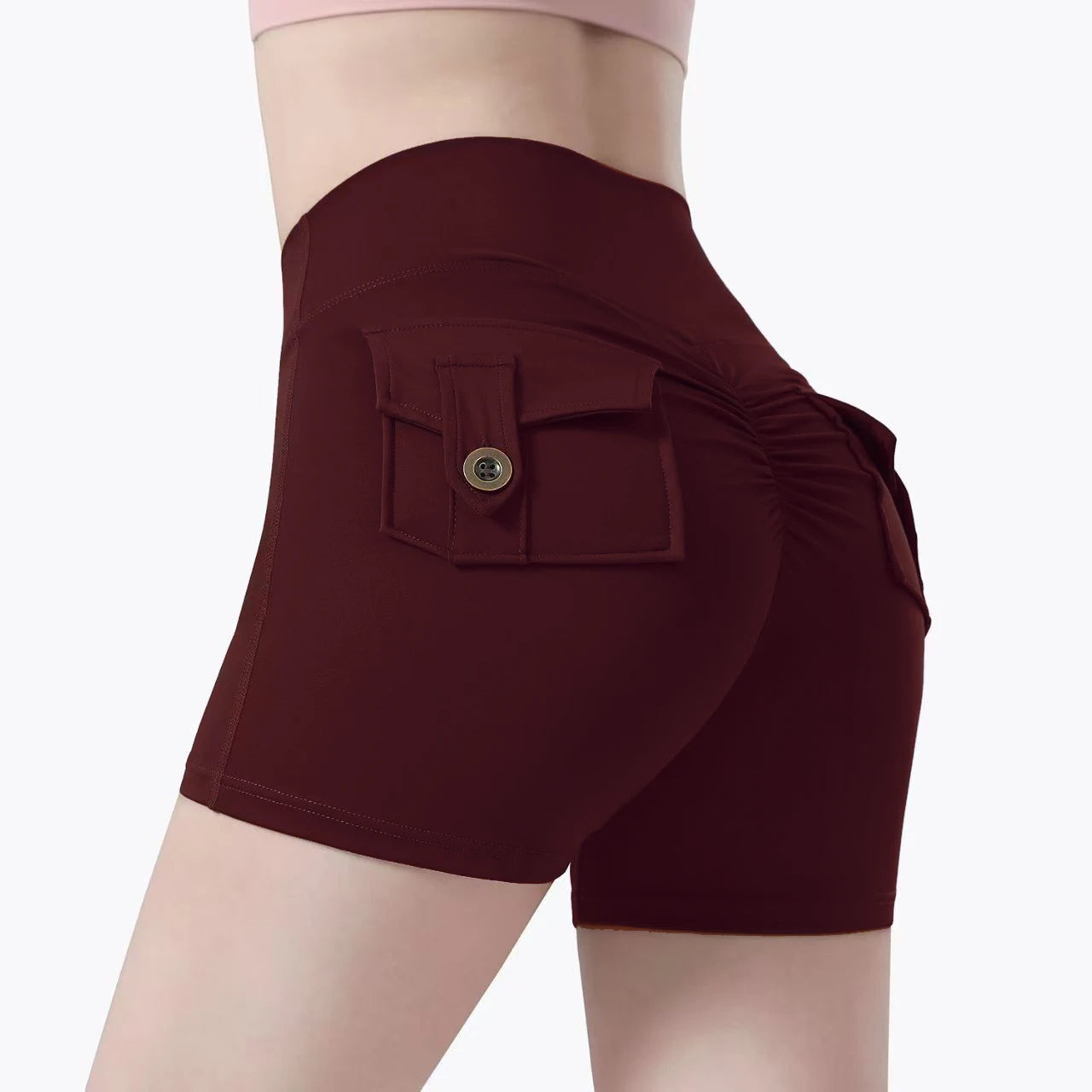 Αθλητικό Shorts Push Up με Τσέπες