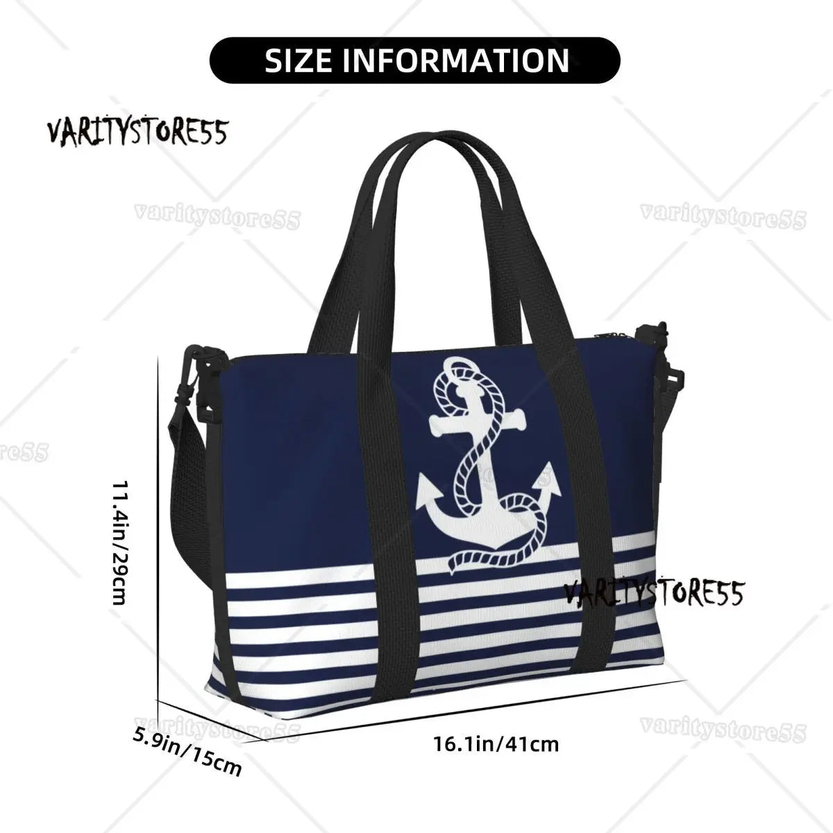 Nautical Beach Tote Bag