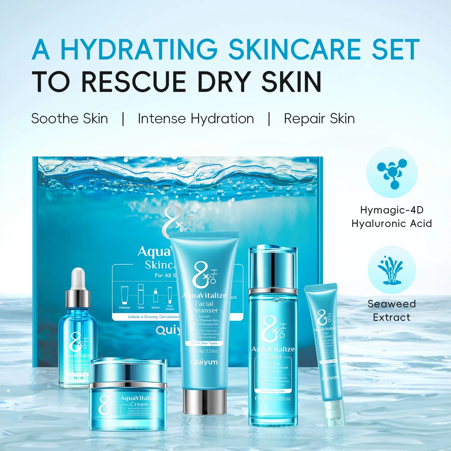 Hyaluronic Hydration Set – Σετ Εντατικής Ενυδάτωσης Προσώπου 5 Τεμαχίων