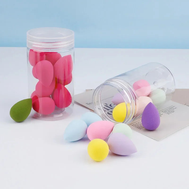 12pcs Makeup Sponge Set With Storage Jar