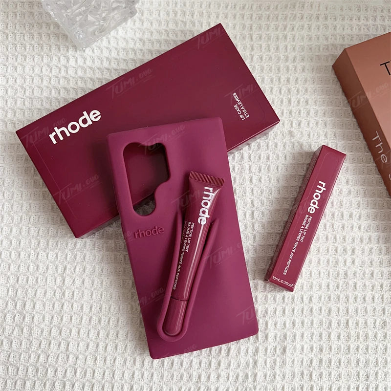 Original Rhode Lipstick Phone Case For Samsung Galaxy A55 A35 A16 A25 A15 A05S  With Lipgloss Box Cover