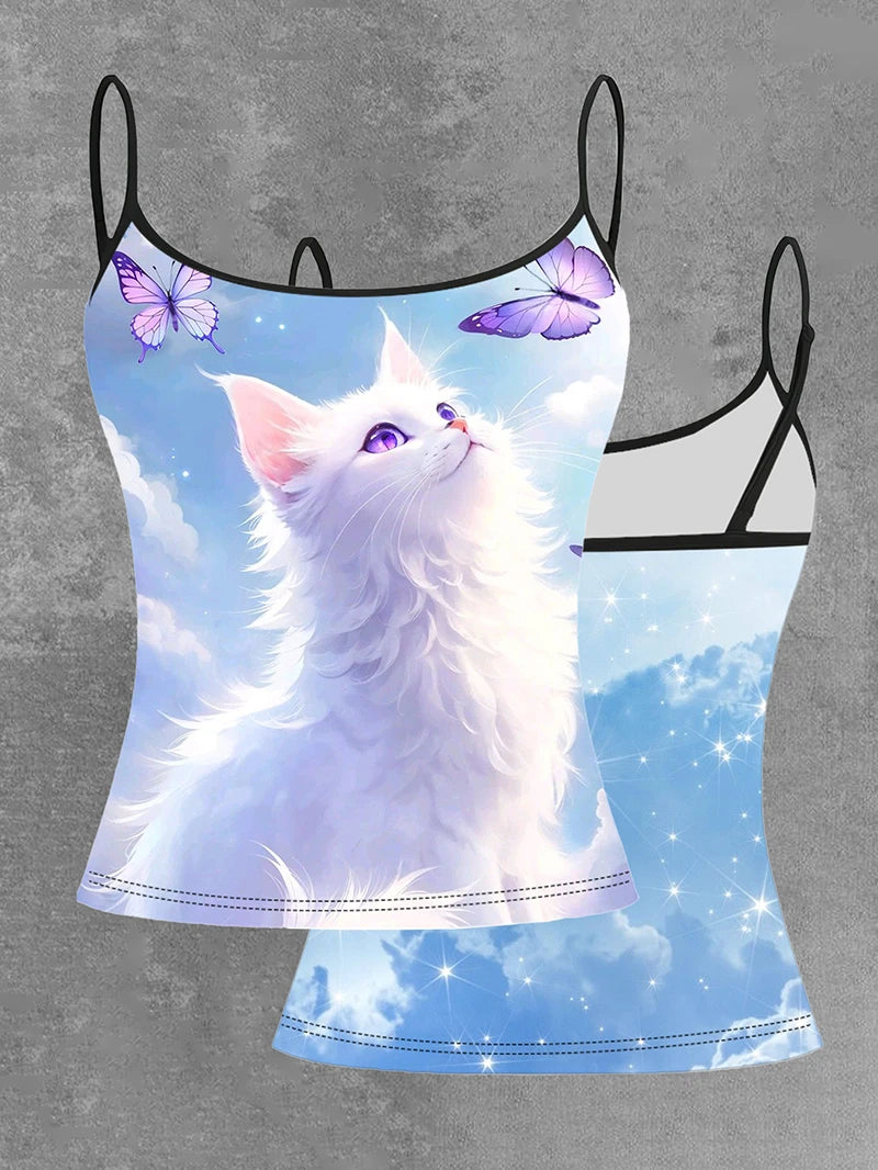 Top με Γατάκι Aesthetic 🦋
