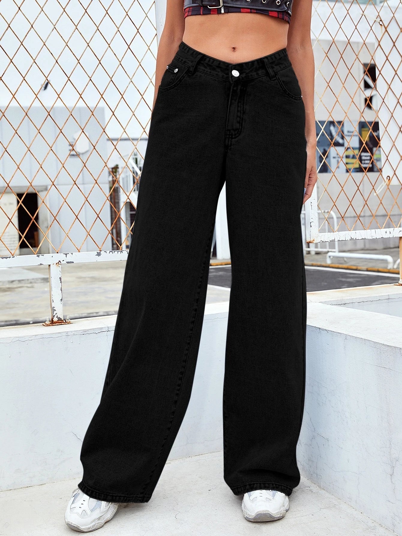 Wide Leg Jeans Ψηλόμεσο