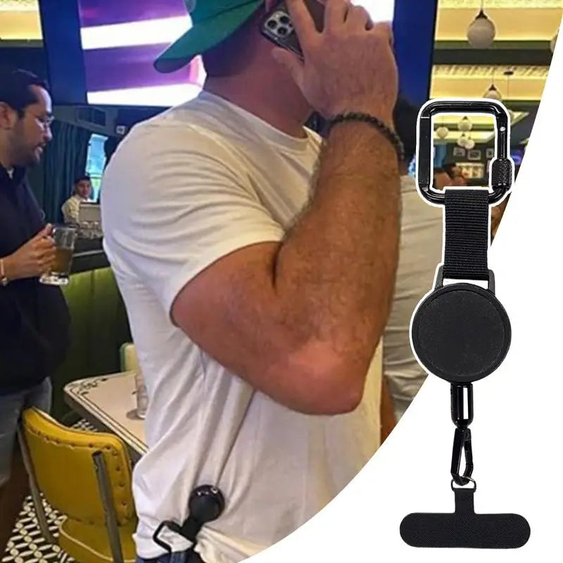 Retractable Phone Lanyard – Anti-Drop & Anti-Theft Holder με Clip για Κινητό