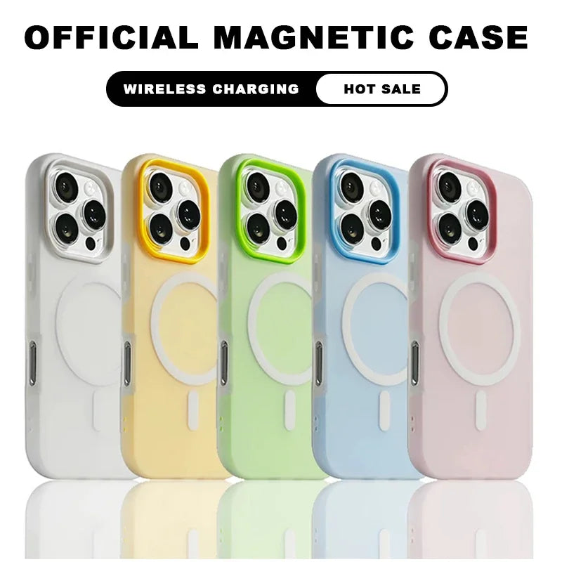 Magnetic Wrist Strap Phone Case for iPhone 16E 15 14 Plus 13 12 11 16 Pro Max