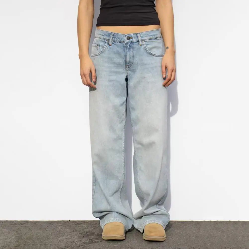 Straight Leg Denim Pants