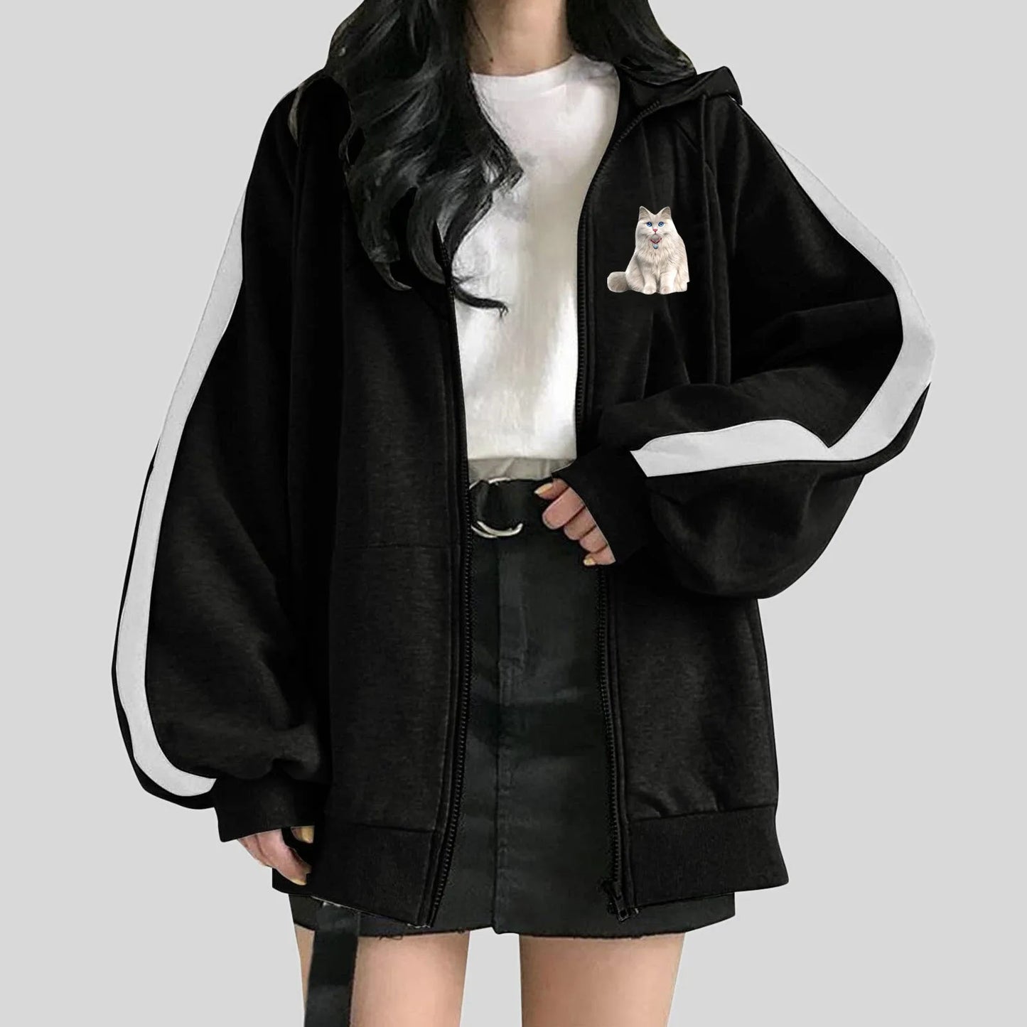 Zipper Hooded Jacket