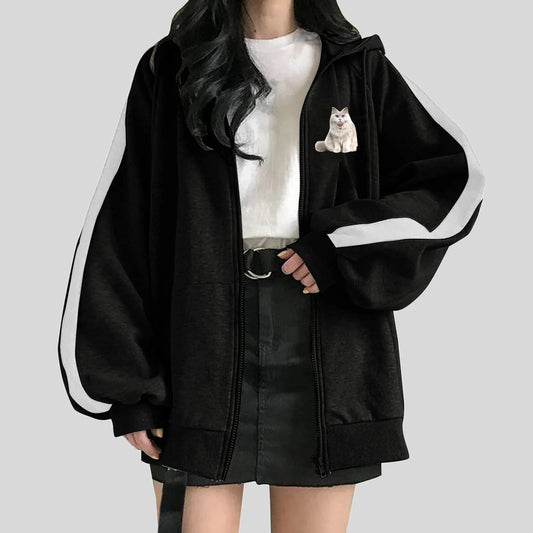 Zipper Hooded Jacket