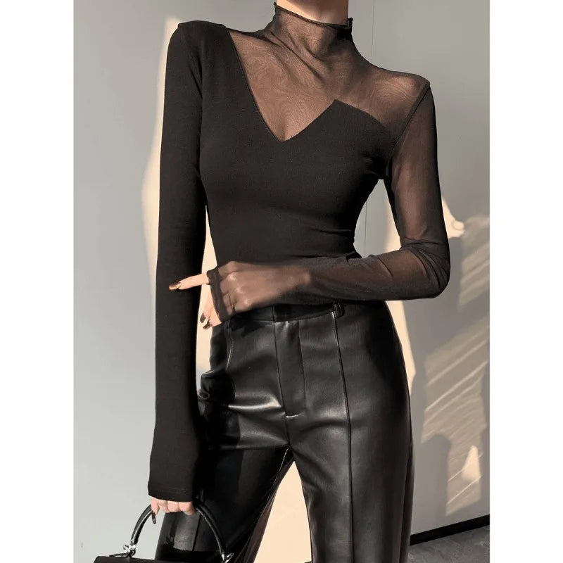 MIDNIGHT MESH TOP 🖤✨