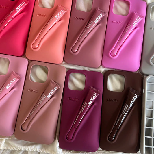 Rhode DIY Lipstick Case – Μοντέρνα Θήκη Κινητού με Υποδοχή για Lip Gloss (για iPhone 11–15 Pro Max)
