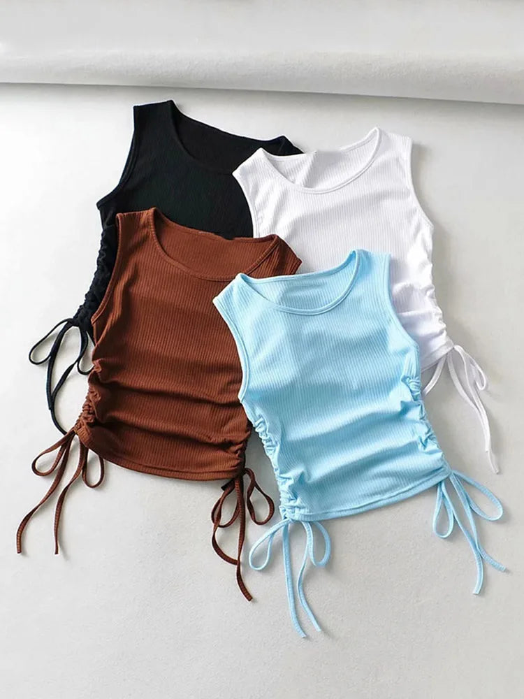 SIDE TIE CROP TOP ✨
