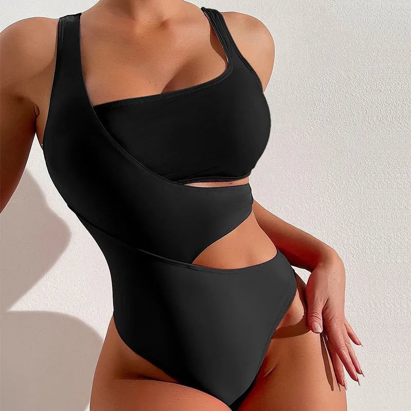 Color Contrast One Piece Swimsuit ✨