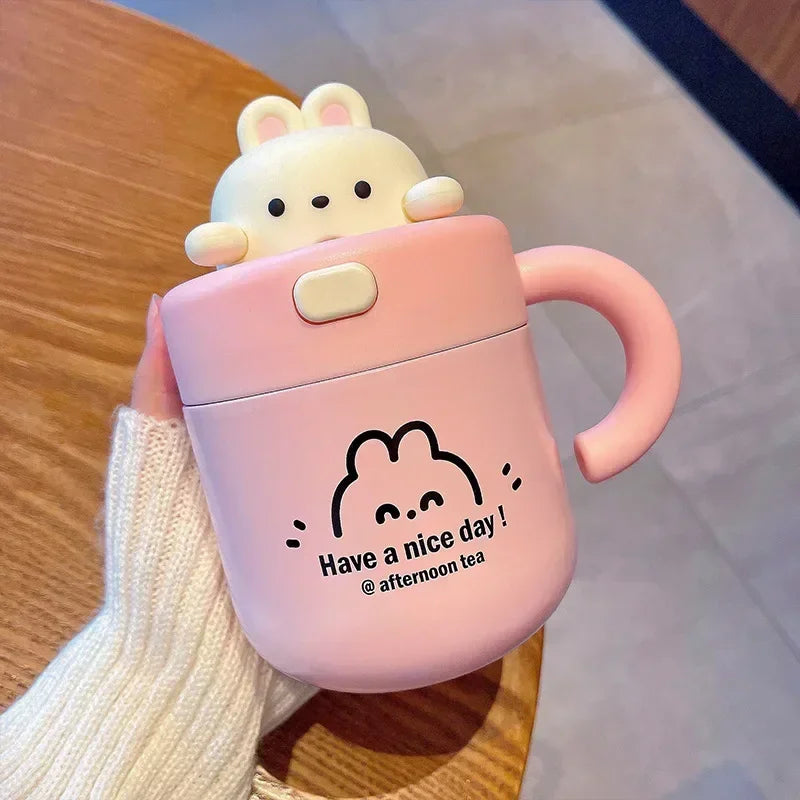 Kawaii Bear Coffee Thermal Cup For Hot Cold Drinks