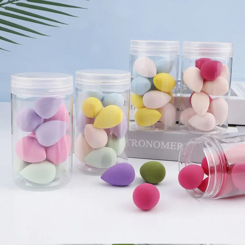 12pcs Makeup Sponge Set With Storage Jar
