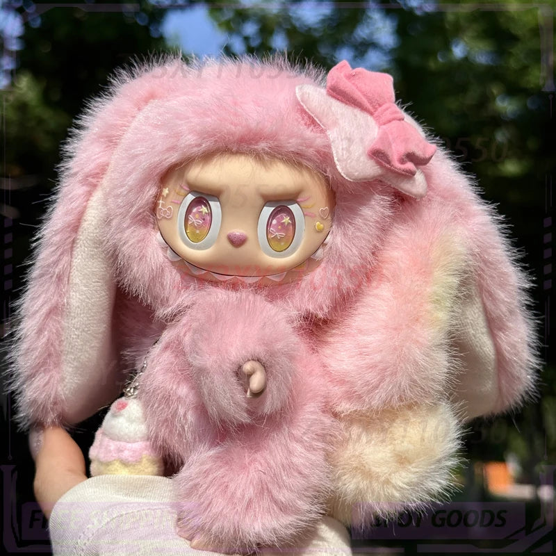 Αυθεντικό Kawaii Labubu Butterfly Flying Rabbit Vinyl Face Doll
