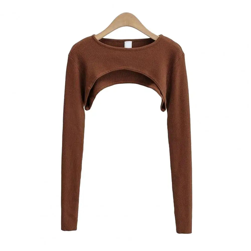 Long-sleeve Top Stylish Women's Crop Top