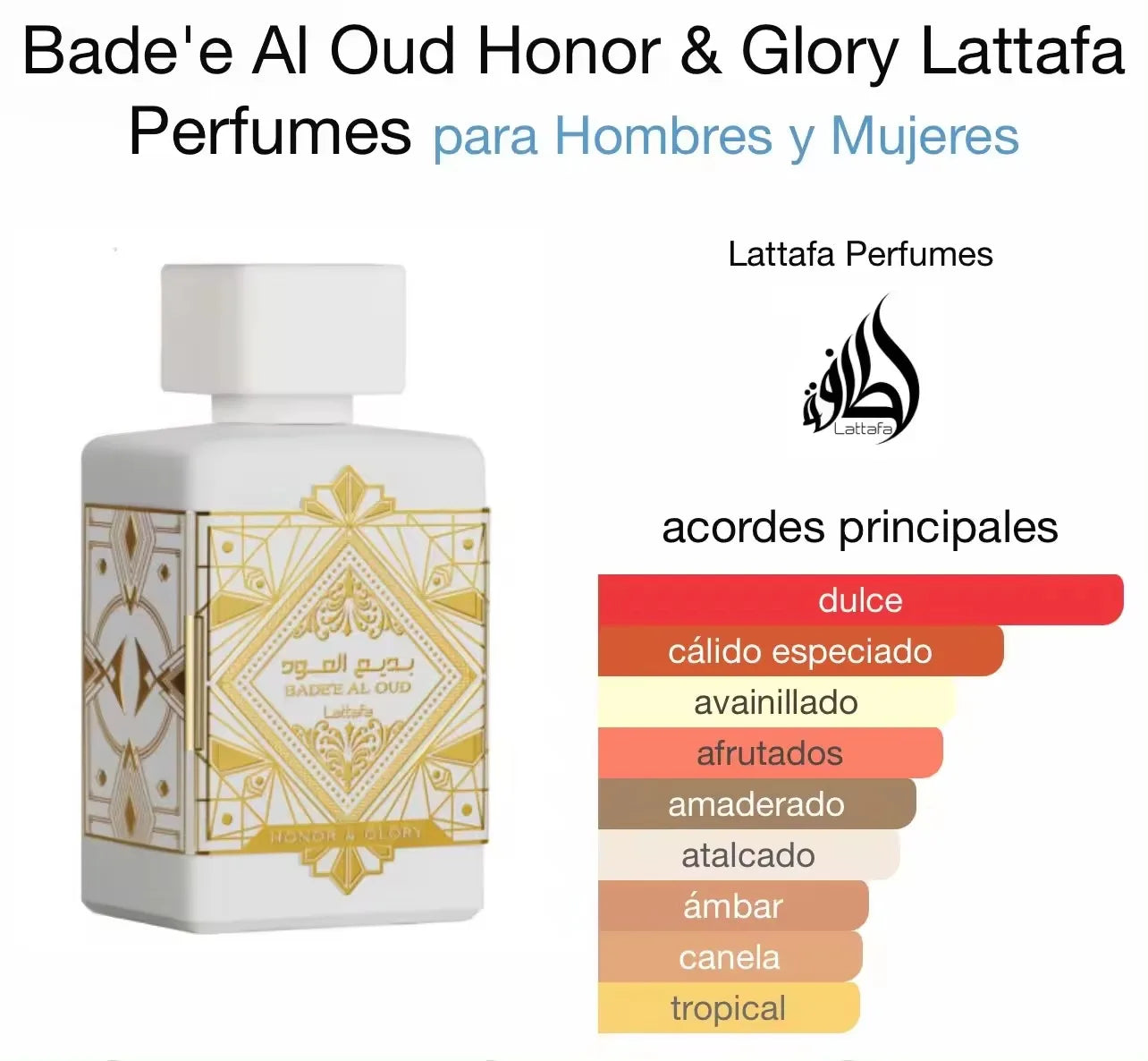 Lattafa Bade'e Al Oud Honor & Glory Arabic Perfume