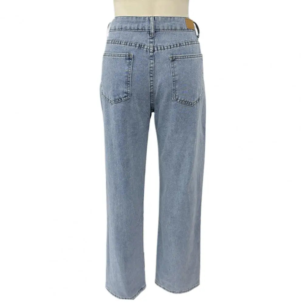 Straight Leg Denim Pants