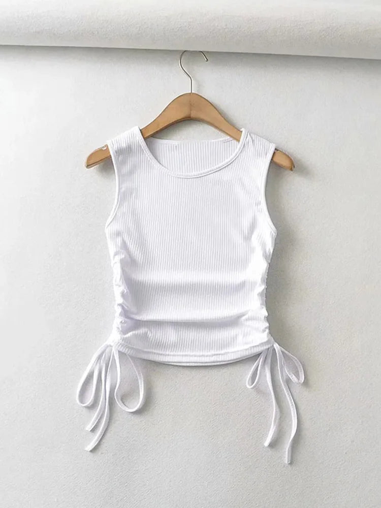 SIDE TIE CROP TOP ✨