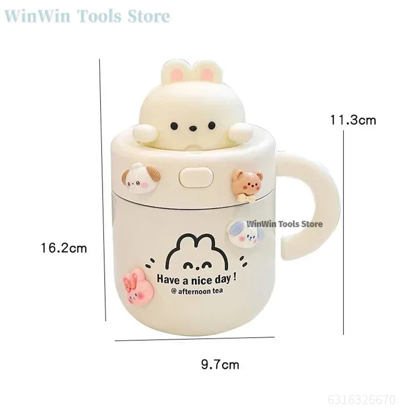 Kawaii Bear Coffee Thermal Cup For Hot Cold Drinks