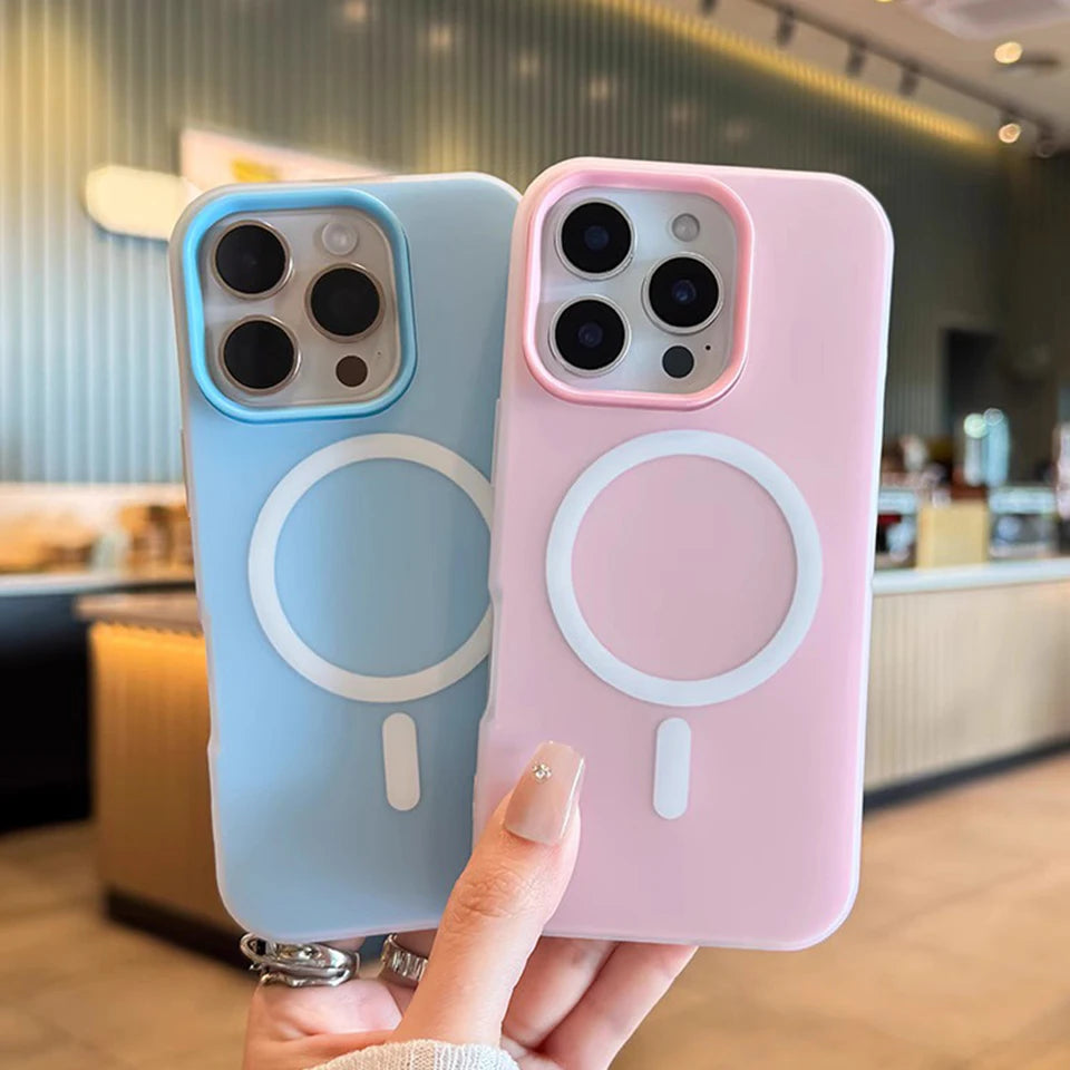 Magnetic Wrist Strap Phone Case for iPhone 16E 15 14 Plus 13 12 11 16 Pro Max