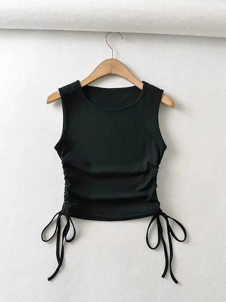 SIDE TIE CROP TOP ✨